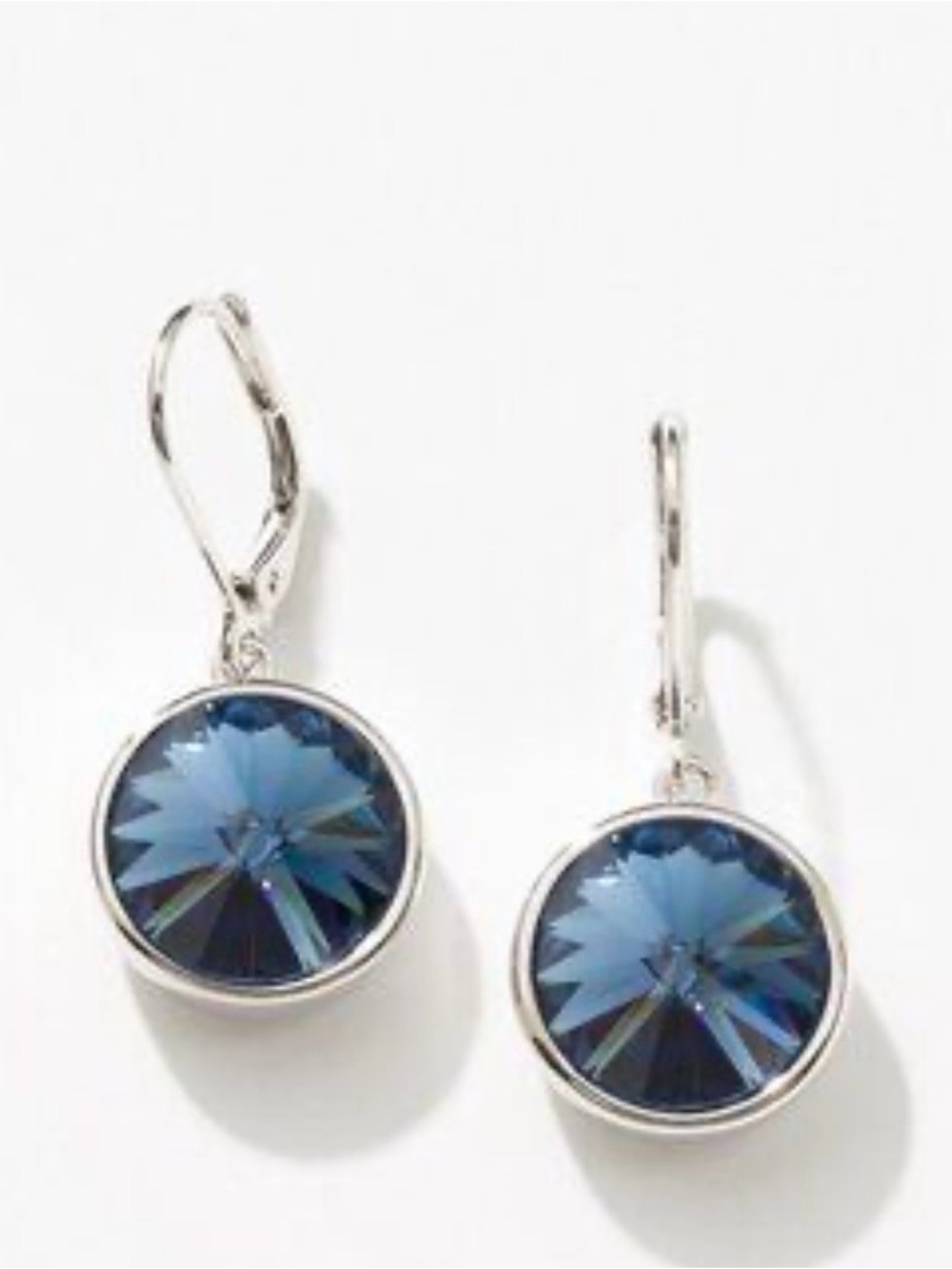 NWT Touchstone Crystal “Lulu Earrings, Montana Blue”; Retired